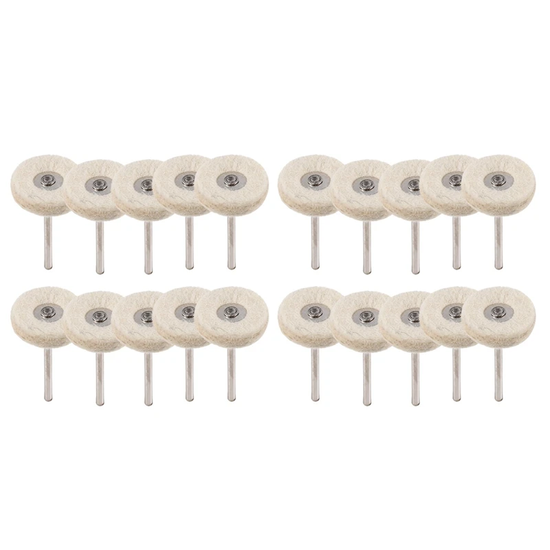 

TOP 20 Pieces 25Mm Felt Installation Pad Jewelry Polishing Polishing Polishing Pad Set T-Shaped Rotary Drill Grinder Brush