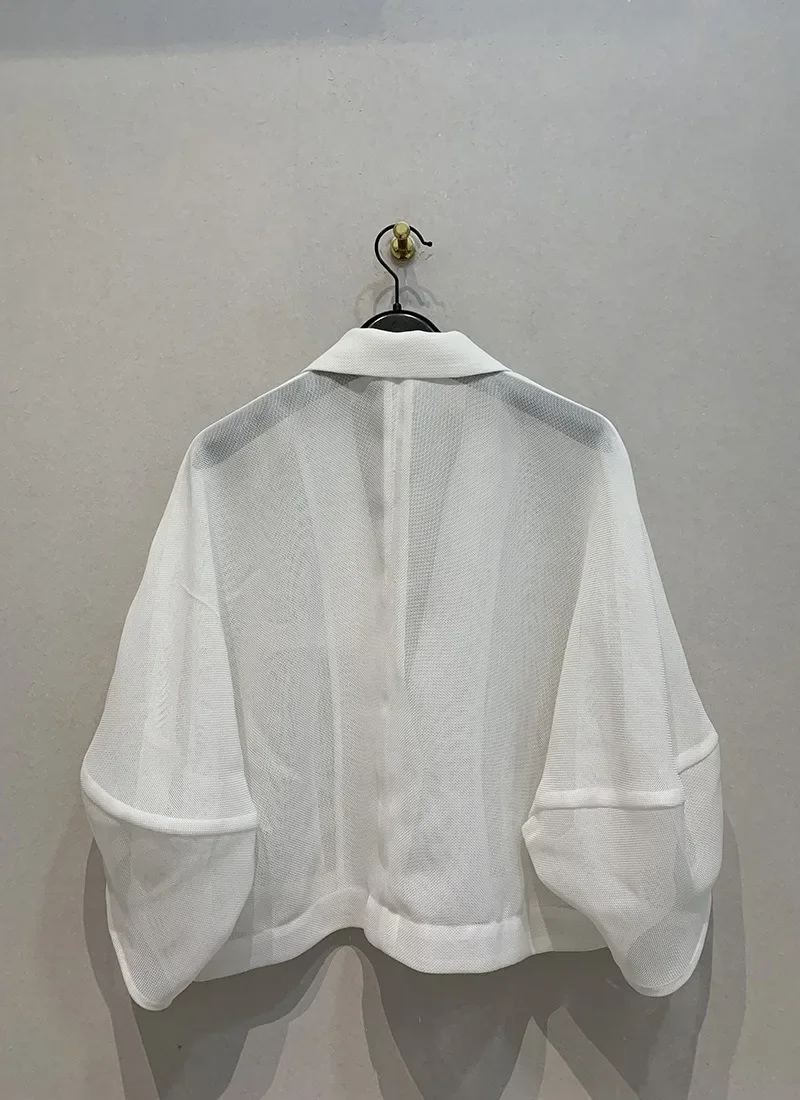 Куртка женская сетчатая свободного покроя с защитой от солнца весна-лето 2024