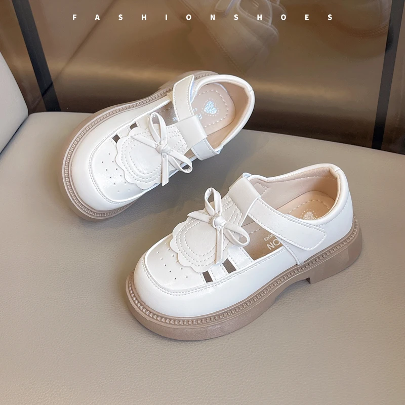 Летние Сандалии Для Девочек Дышащая Мягкая Кожа На Плоском Каблуке Удобная