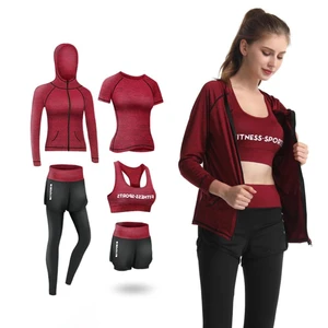Women Outdoor Running Training Workout Quick Dry Yoga Wear Gym Fitness Clothing For Women Jogging Sets Sports Suit