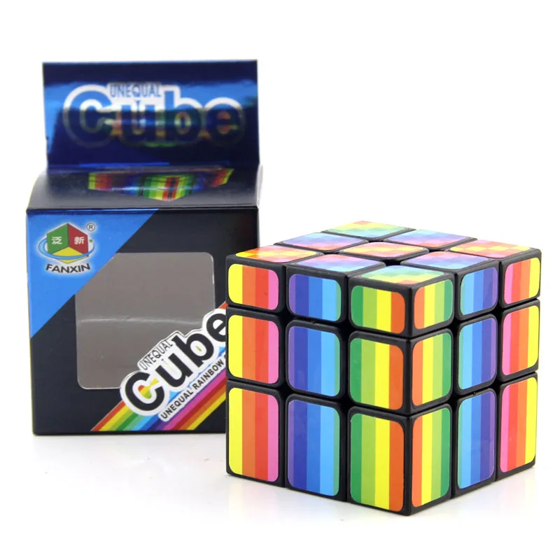 

FanXin Rainbow Color Mirror 3x3x3 Magic Cube 3x3 Professional Speed Puzzle Twisty Brain Teasers Antistress Educational Toys Kids
