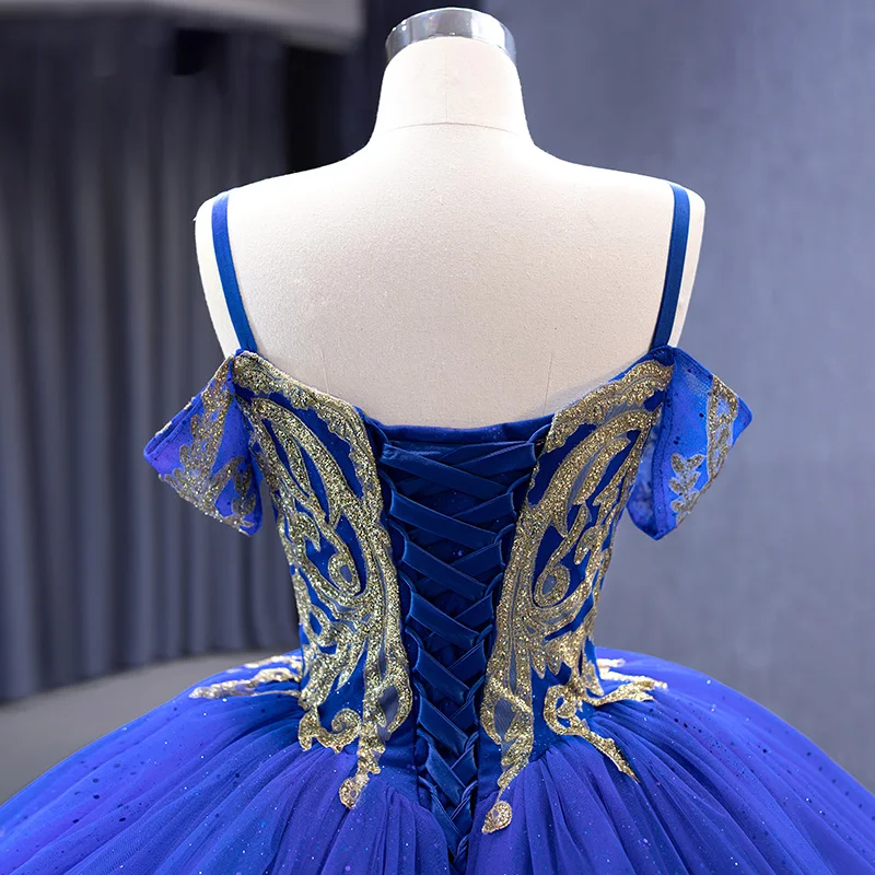 Exquisite Quinceanera Dresses Ball Gown Appliques Sweetheart Vestidos De 15 Años Blue RSM231062 Vestido De Niña De Las Flores 6