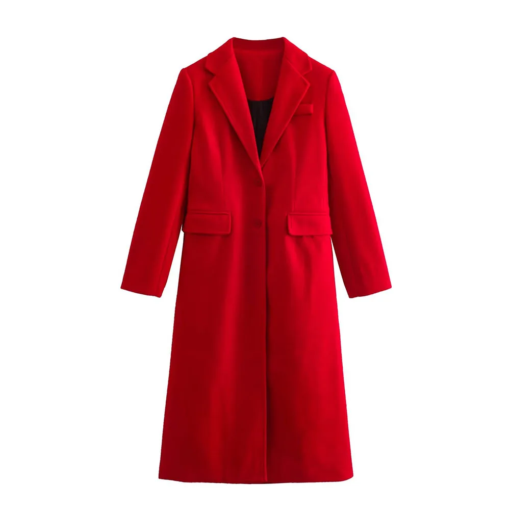 

BER&OYS&ZA2022 Autumn/Winter new high quality women's fashion suit collar temperament slim wool coat 8641744