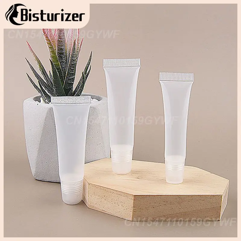 

10PCS PVC Refillable Bottles Lip Gloss Tubes Makeup Containers Facial Cleanser Squeeze Bottle For Travel Shampoo Lotion Bottling