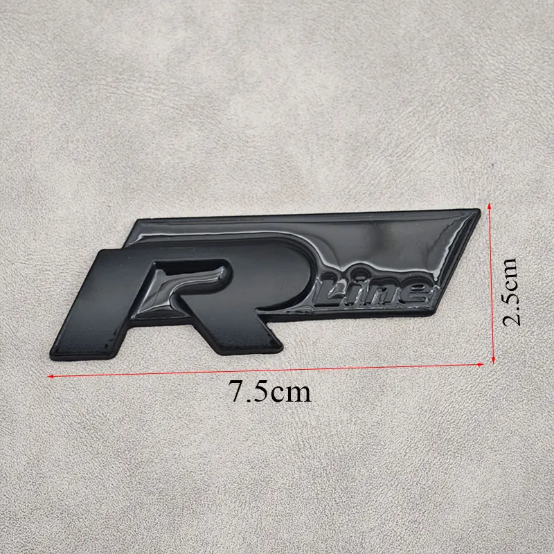 3D Металлическая Эмблема R Line Логотип Volkswagen Значок На Переднюю Решетку Наклейка