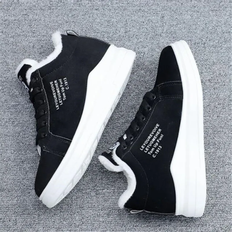 Winter Outdoor Women Shoes Warm Fur Plush Lady Casual Shoes Lace Up Fashion Sneakers Zapatillas Mujer Platform Snow Boots Mujer