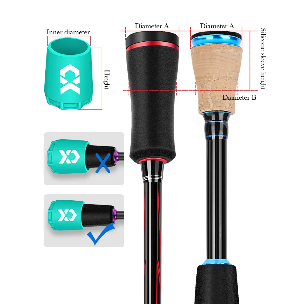 Силиконовая защита для удочки эластичная легкая заглушка хвоста прочные