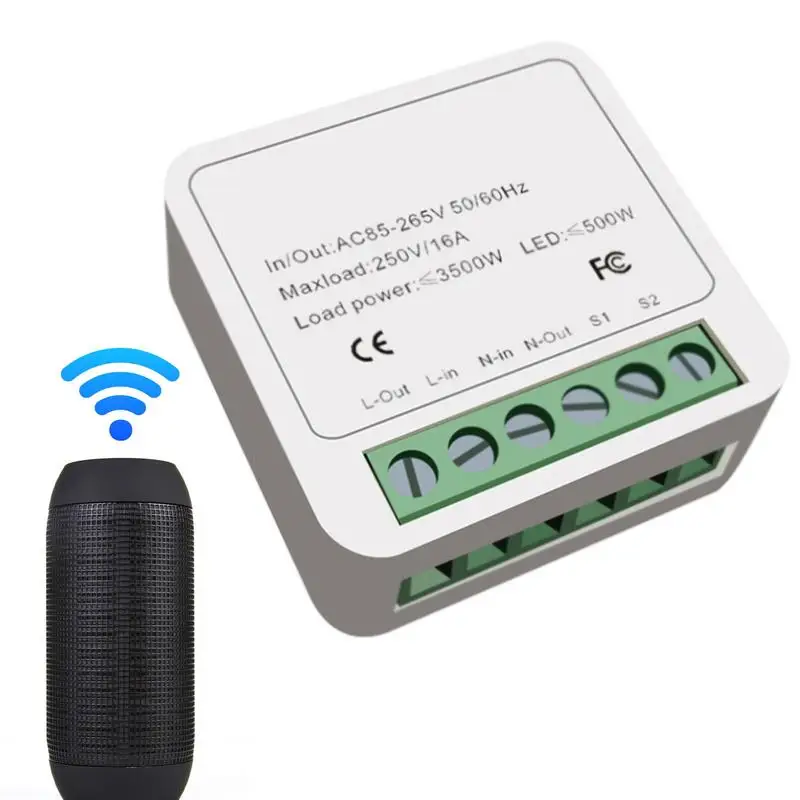 

WiFi Smart Dimmer Switch Wireless Remote Control Smart Relay Switch Wireless Light Switch Remote Control Compatible With