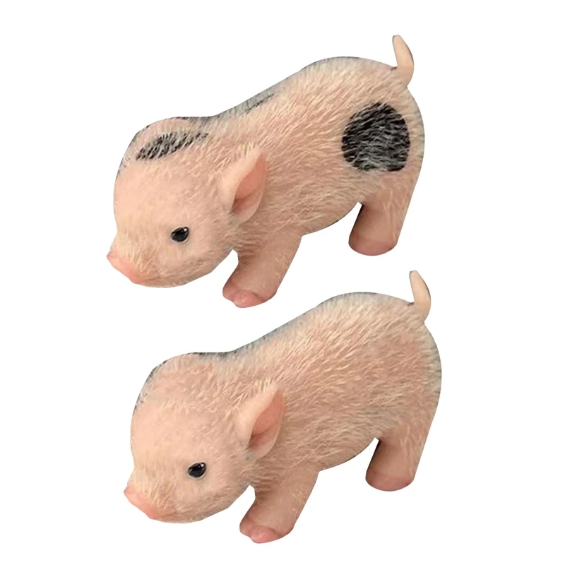 

Cartoon Skin-friendly Silicone Toy Piggy Doll Couple Hug Presents Baby Sleep Toy R9UF