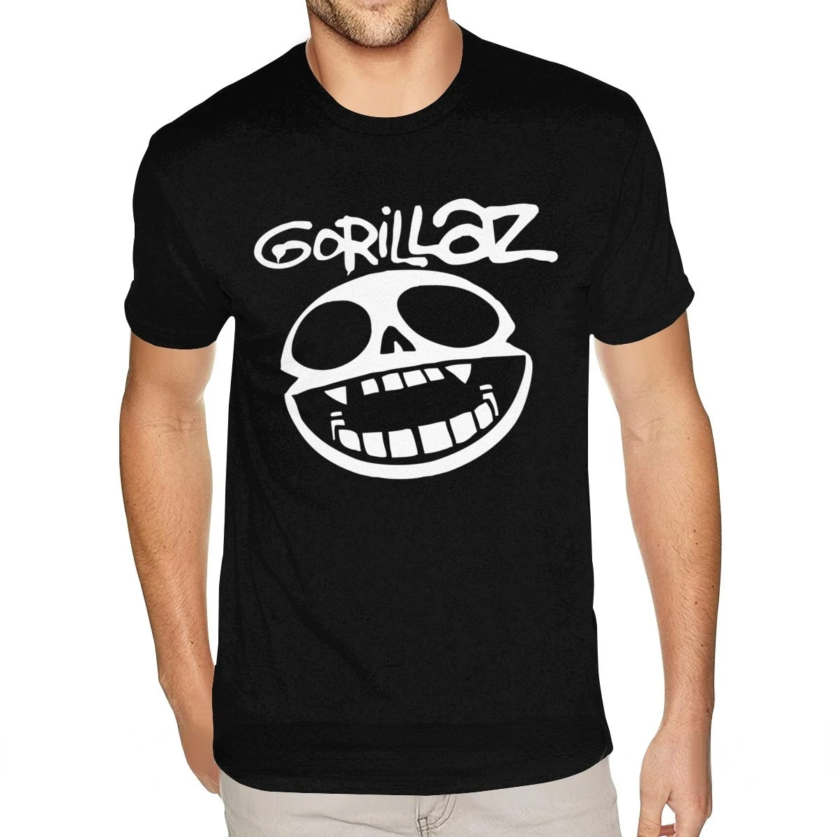 

Футболка Gorillaz мужская с коротким рукавом, рубашка с принтом, Топ в стиле Харадзюку, забавная уличная Модная одежда с мультяшным графическим принтом