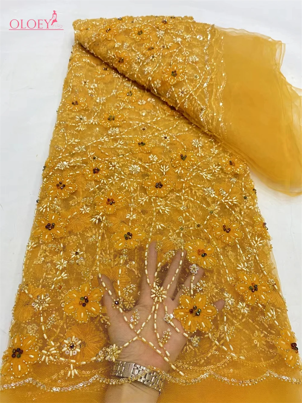 Модная Элегантная вышивка с бриллиантами Цветочная кружевная ткань африканская