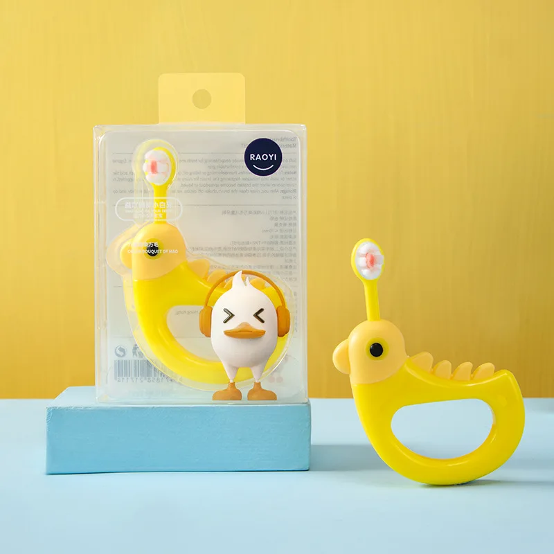 

Fun toothbrush Ten thousand hair children's toothbrush single pack 1-3 years old small yellow chicken soft hair toothbrush