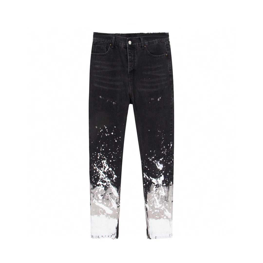 

Брюки мужские джинсовые на молнии сбоку, повседневные моющиеся штаны, старое ремесло, уличная одежда, весна-осень