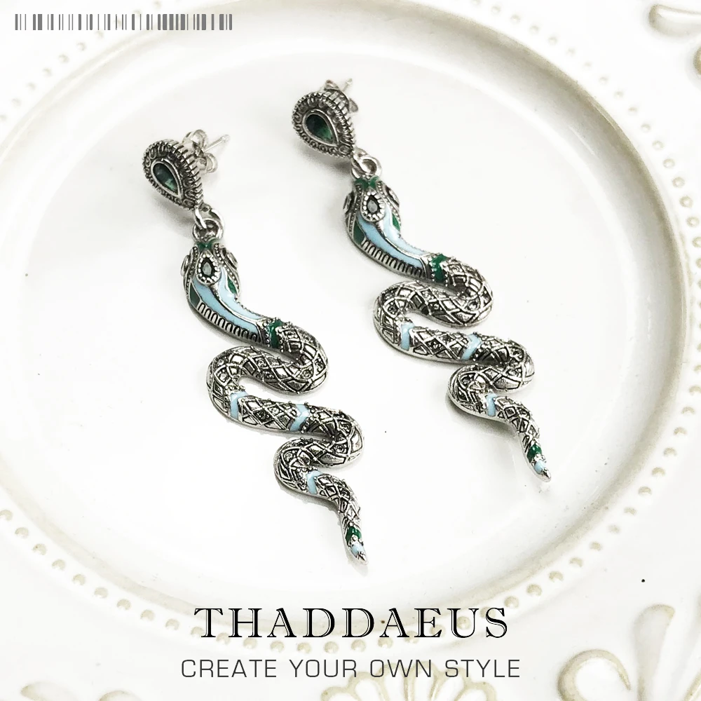 

Drop Earrings Blue Snake,Europe Style Handcrafted Good Fashion Jewelry Bohemia Gift For Women