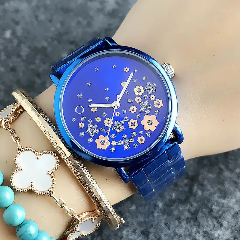 Brand Wrist Watches Women Girl Ladies Crystal Style Quartz Casual Steel Metal Band Clock m51