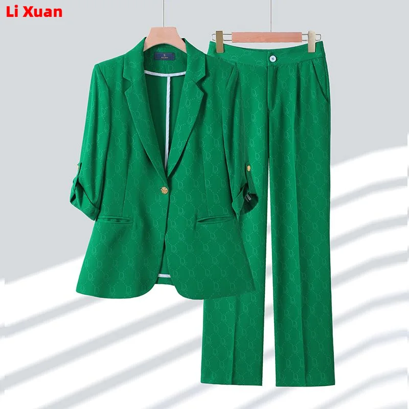 New Elegant Women Formal Suits For 2023 Summer High Quality Fashion Slim Casual Blazer And Pants Office Ladies Work Wear