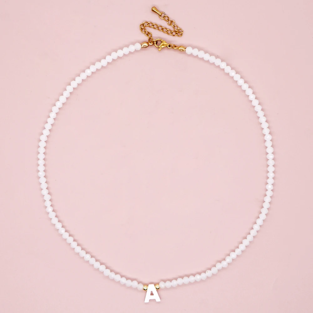 Go2Boho ожерелье из бисера с кристаллами под заказ искусственные знаки 26 букв сделай