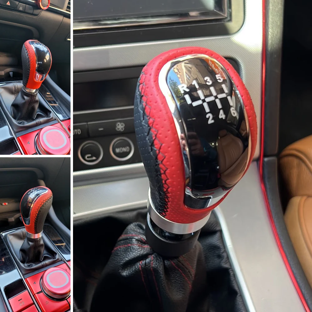 

Universal 5 6 Speed Black Gear Shift Knob Shitfer Lever Stick Replacement for All Manual Car Black and Red Available