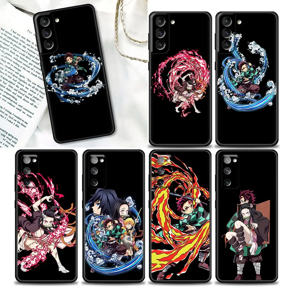 

Phone Case for Samsung Galaxy S22 S7 S8 S9 S10e S21 S20 Fe Plus Ultra 5G Soft Silicone Case Cover Anime Demon Slayer