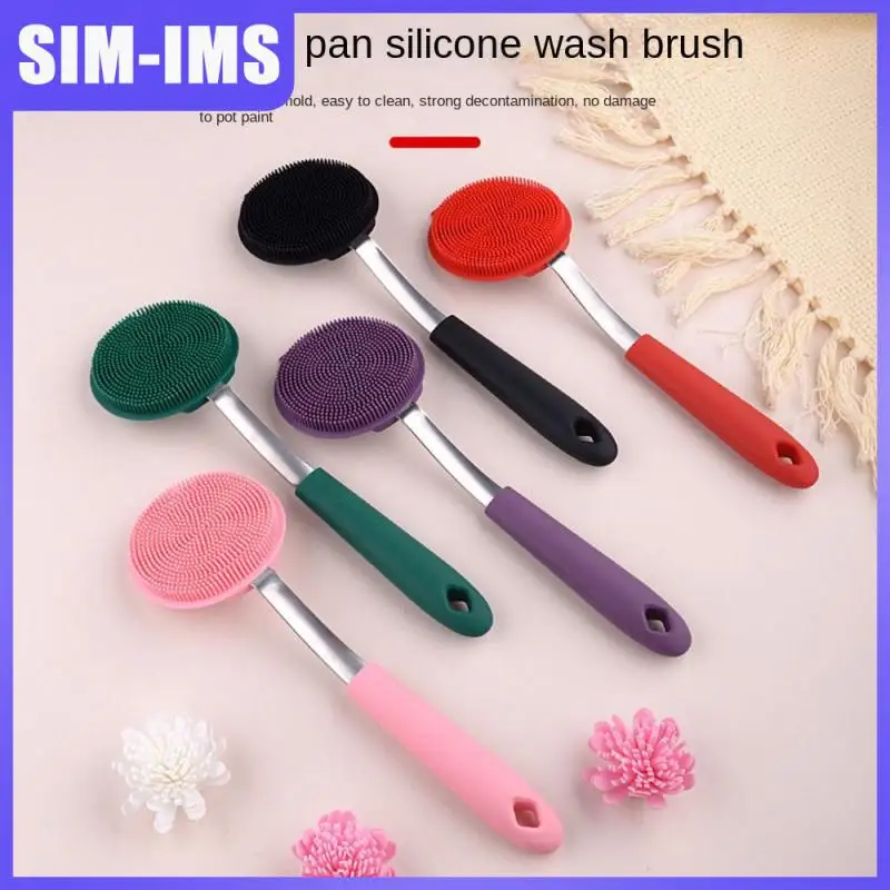 

Multipurpose Dish Brush Kitchen Silicone Pot Brush Outdoor/indoor Non-stick Pot Dishwashing Brush Kitchen Cleaning Tools 2023