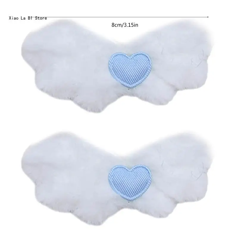 Прекрасная заколка для волос девочек плюшевые заколки в форме крыльев с вышивкой