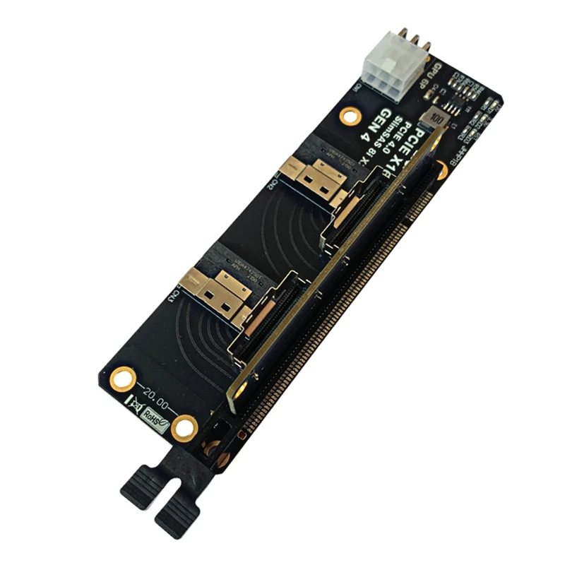 

Gen4 2 Ports Slimsas 8I X2 To PCIE 4.0 X16 Slot Adapter Board Accessories For Network Card Graphics Video Card Capture Card