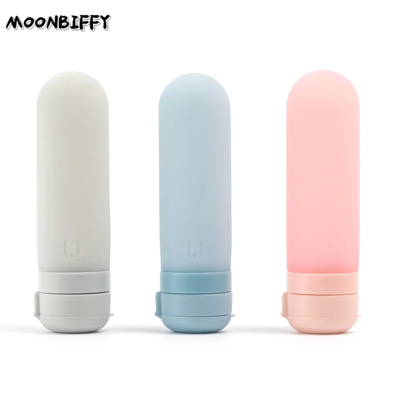 

Soft Silicone Refillable Bottle Travel Cosmetic Empty Bottle Cylindrical Portable Silicone Storage Lotion Bottle Portable Light