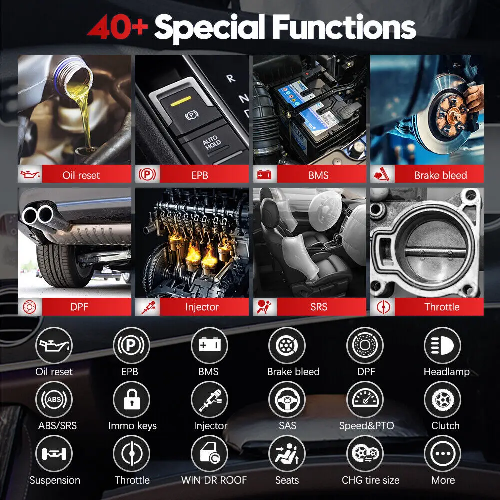 VIDENT iSmart800 Pro Инструмент диагностики всей системы 40+ Функции обслуживания Активный