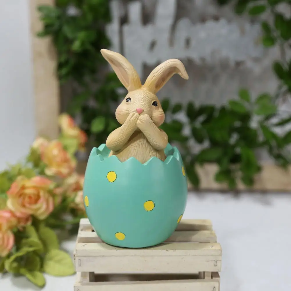 

Stylish Cute Exquisite Workmanship Not-listening Rabbit Sculpture Home Desktop Ornament Resin Rabbit Figurine Home Decor