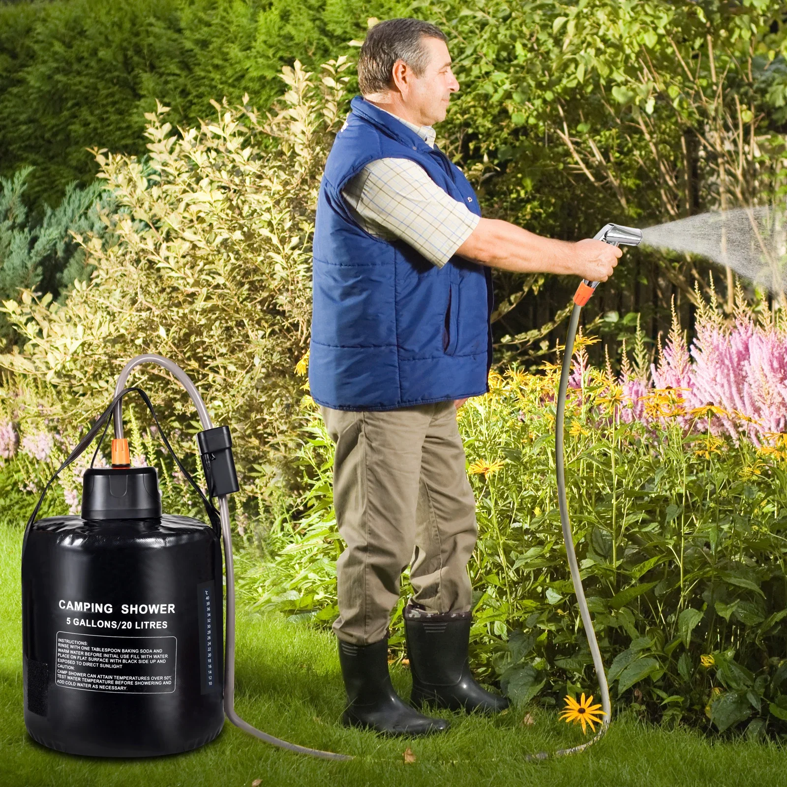 2024 Новый портативный походный душ душевой насос USB аккумуляторные батареи