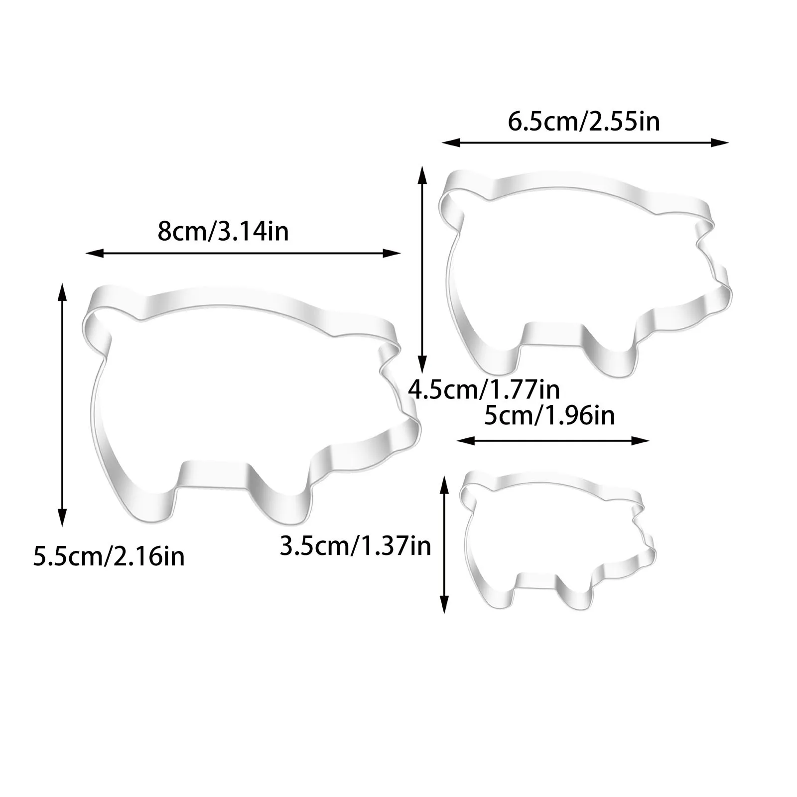 Набор инструментов для выпечки сделай сам в форме свиньи из нержавеющей стали