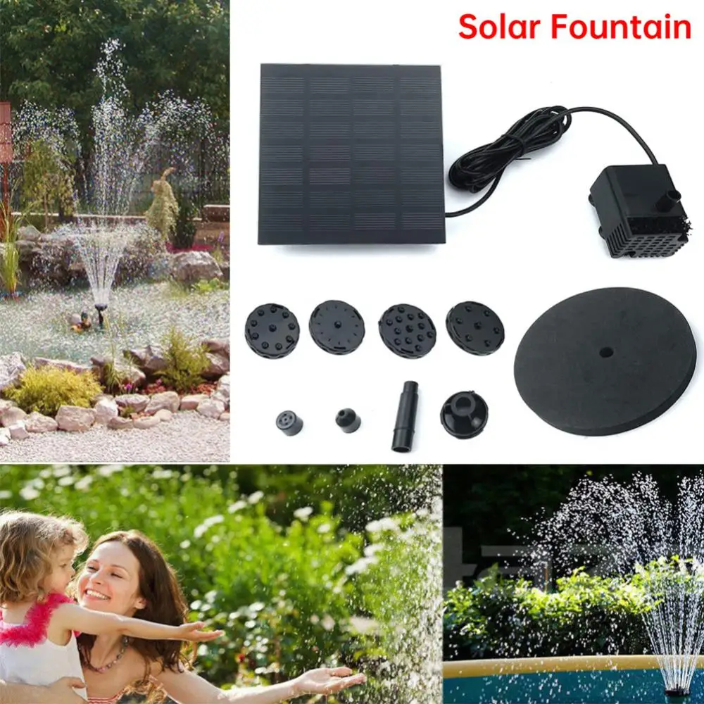 

1.2W Solar Fountain Floating Powered Pump Outdoor For Bird Bath Garden Pool Garden Solar Running Water Decorative Fountain