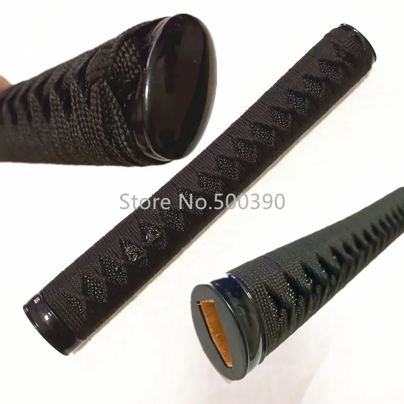 

High Quality Black Tsuka Handle TSUKA Ito Alloy Fuchi Kashira Menuki For Japanese Sword Samurai Katana Accessories