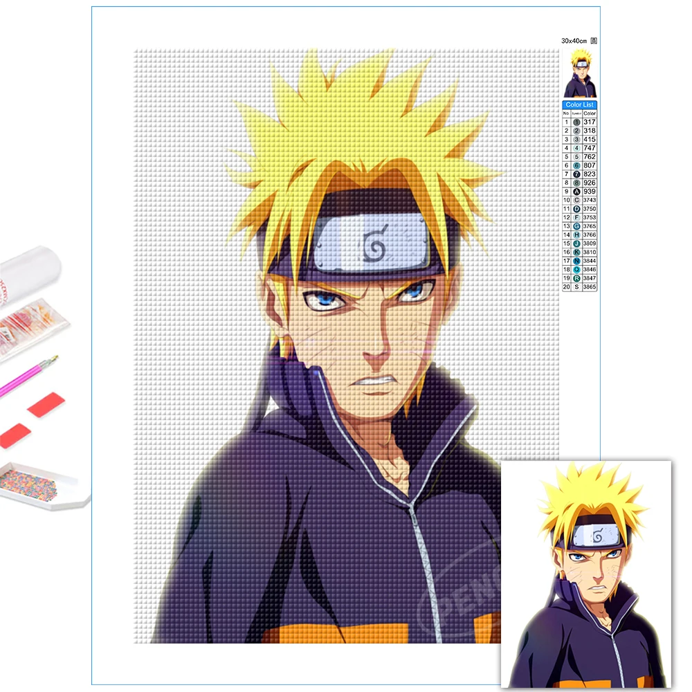 

Uzumaki Naruto Portrait Picture 5D Diamond Painting Handmade Embroidery Diy Full Round Drill Cross Stitch Kids Anime Home Decor