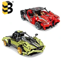 hot pagani zonda bugatti veyron model set sports car building blocks super pull back vehicle bricks toys for aldults child gifts