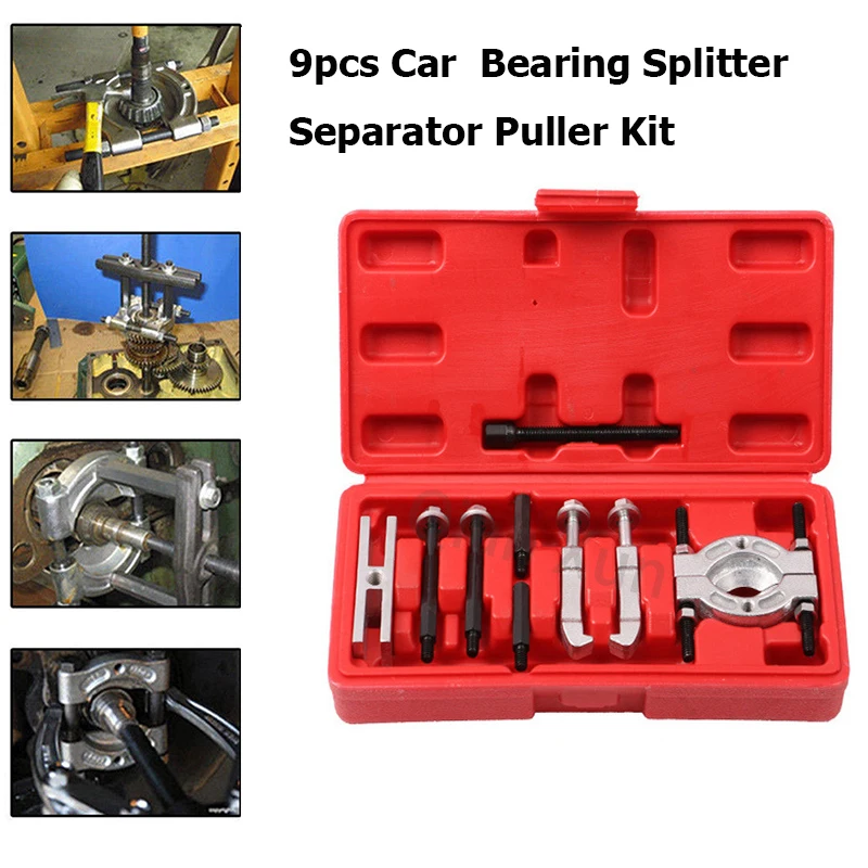 

9 pcs Car Bearing Separator Separator Pull kit Portable Metal for Bearing Outer Diameter 30-50mm Bearing Removal Tool