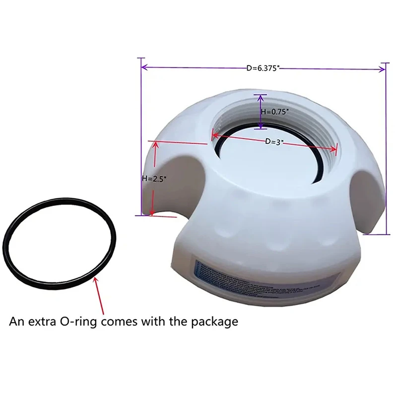 Крышка подставки для чистки солевых клеток бассейна с уплотнительным кольцом