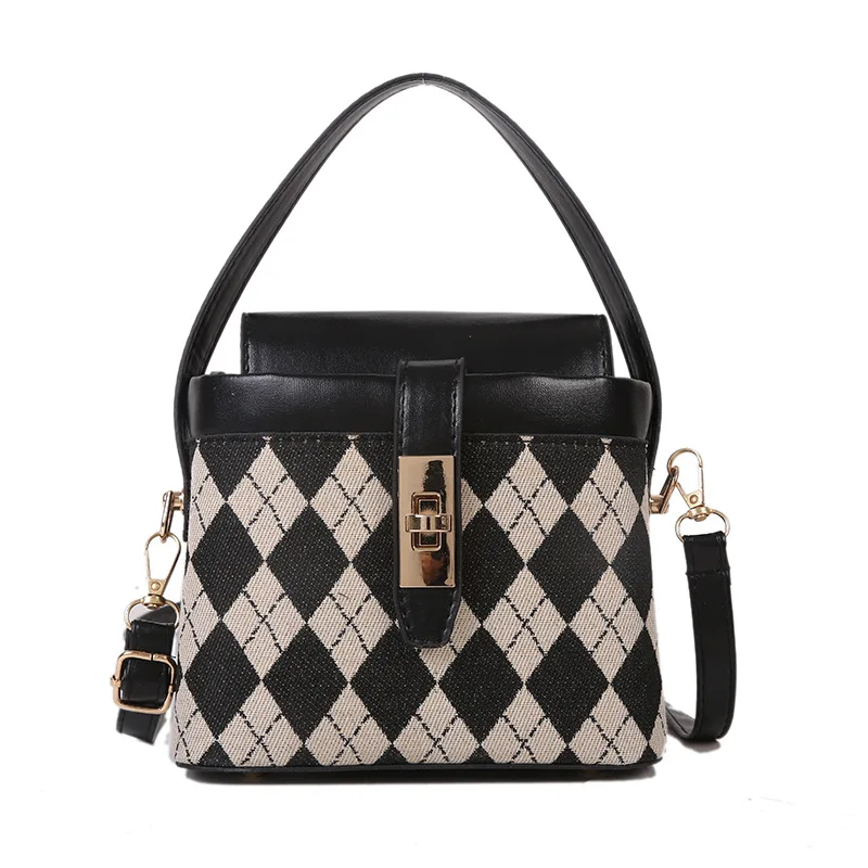 

Simple Female Shoulder Tote Women's Bag 2022 Trend Fashion Wild Lingge Luxury Designer Bucket Bags for Women Handbag Crossbody