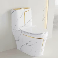 wholesale china sanitary ware bathroom toilet ceramic one piece wc gold floor mounted color toilet