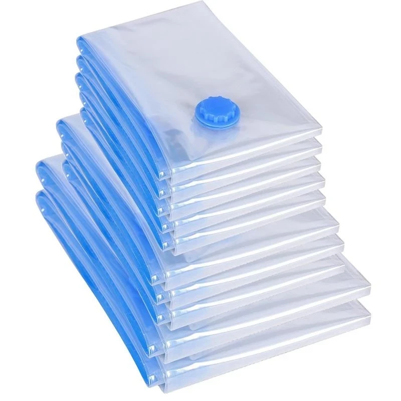

20PC Transparent Vacuum Bag Home Organizer Border Foldable Clothes Vacuum Bag Seal Compressed Travel Bag Saving Space