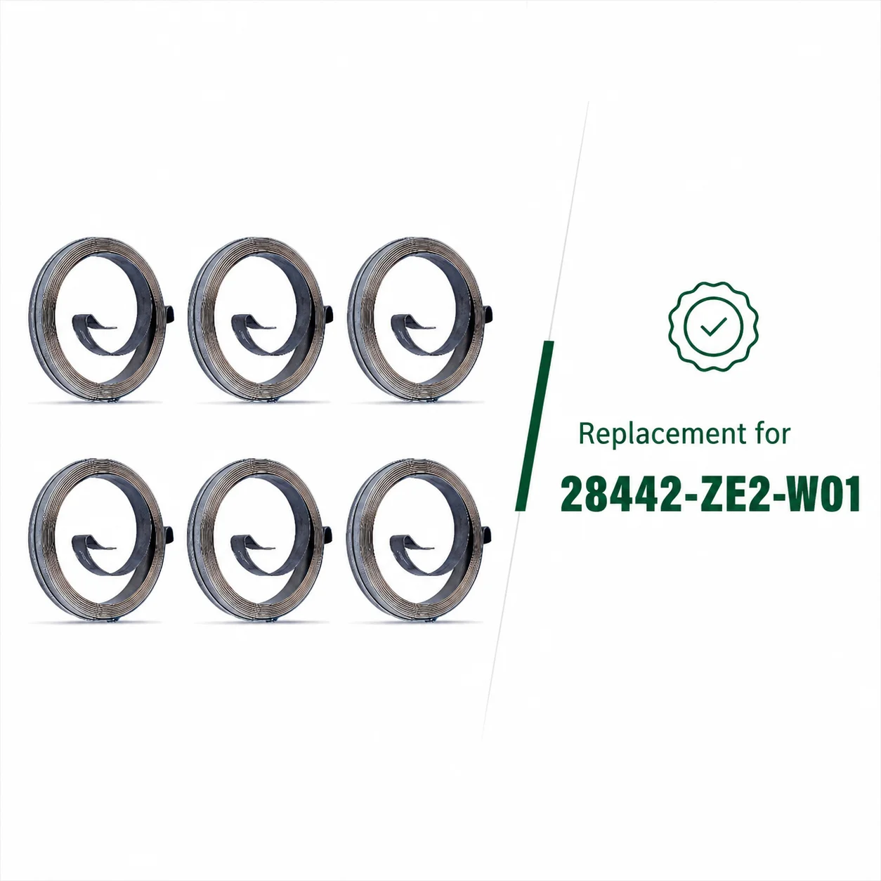 Фото Пружина стартера 28442-ZE2-W01 для Honda GX240 GX270 GX340 GX390 GX610 GX620 GXV340 GXV390 188F, 6 шт., замена 155-304 для двигателя №2