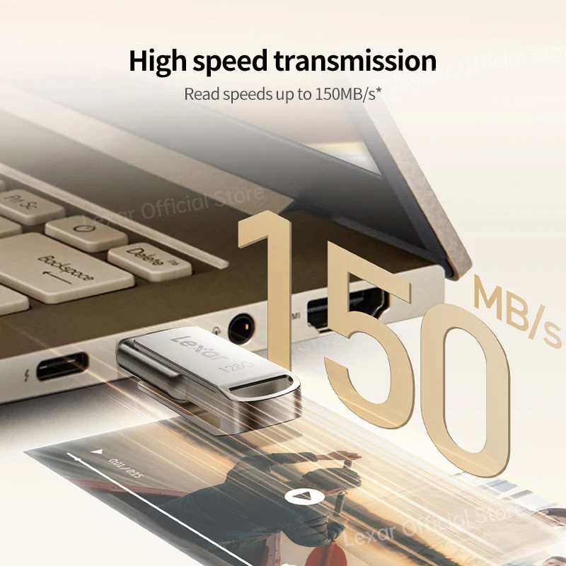 USB-флеш-накопитель Lexar JumpDrive D40T 128-256 ГБ до 150 Мб/с