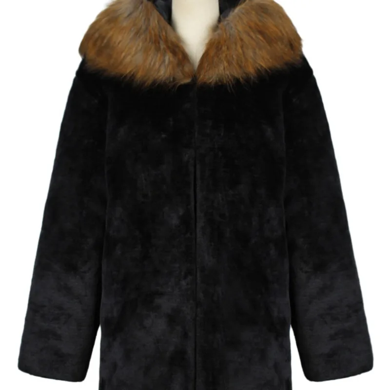 PFHQ мужские имитация лисьего меха осень-зима 2024 с длинным рукавом и шляпой теплые