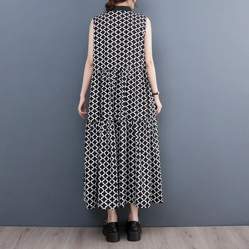 Качающееся платье-рубашка без рукавов Вневременный шик 50-х годов Феминиатюрная