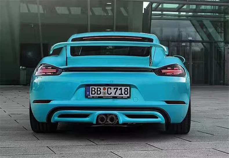Спойлер для Porsche 718 Cayman Boxster 2016 2017 2018 2019 2020 2021 2022 Высокое качество FRP праймер крыла