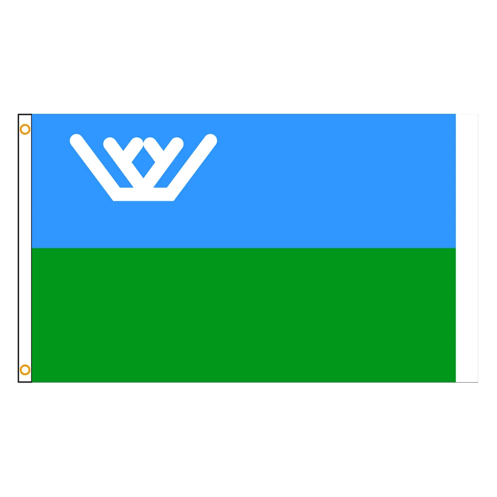 60 × 90 90x150 120 180 см Khanty-Mansi Khanty Mansi флаг с эмблемой автономного округа Полиэстер