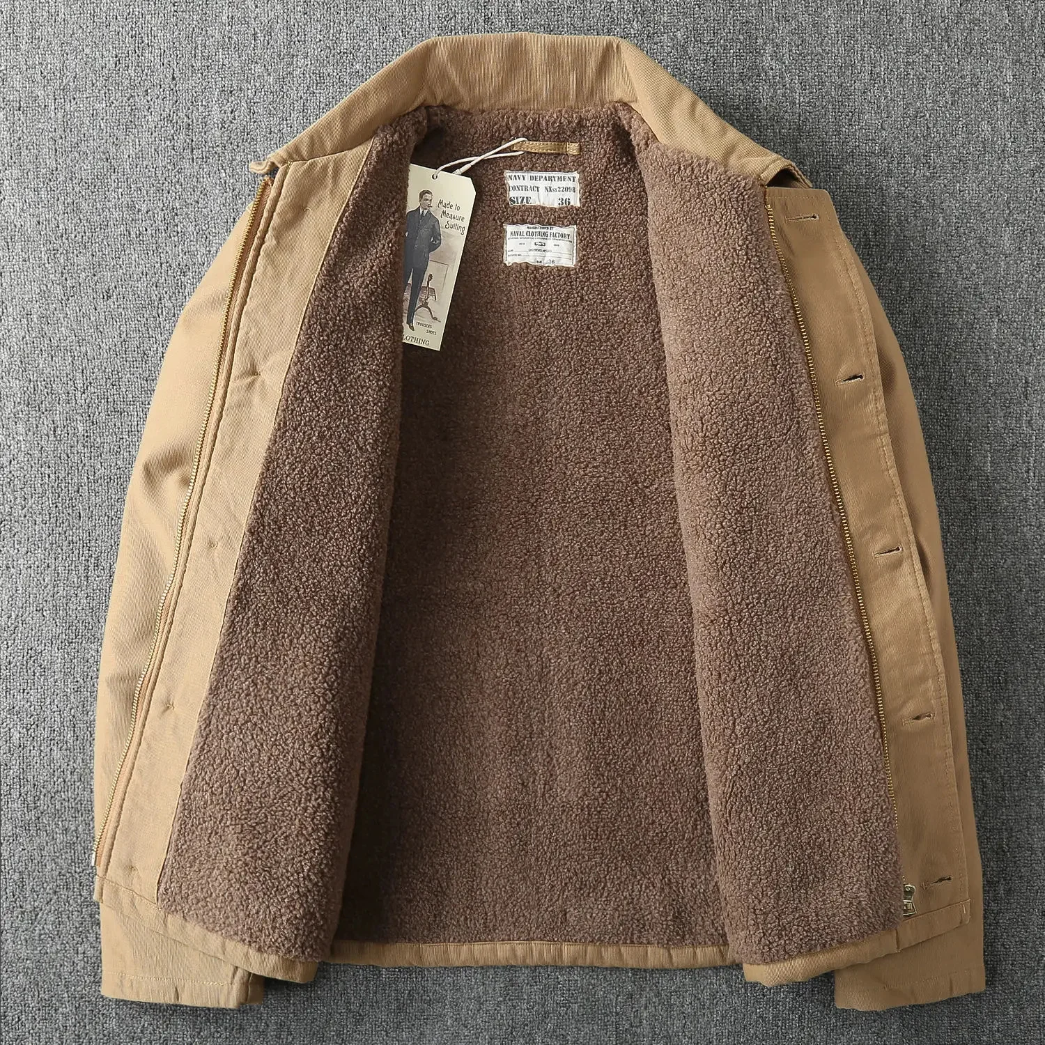 Куртка мужская зимняя с хлопковой подкладкой утепленная кашемировая верхняя