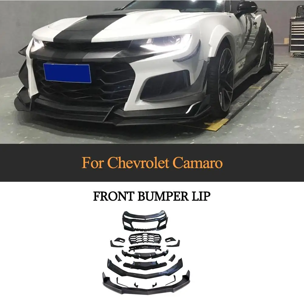 

Автомобильный передний бампер из углеродного волокна, спойлер для Chevrolet Camaro 2016 - 2019 FRP, бампер, губа, спойлер, комплекты кузова