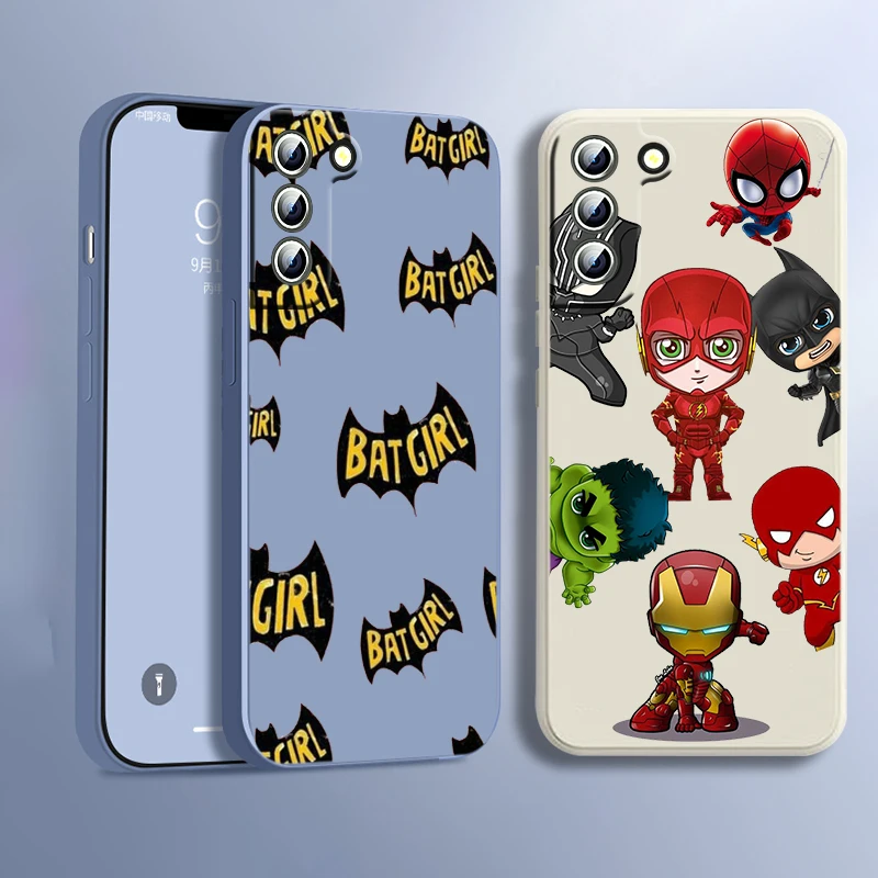 

Superhero Batman Cute For Samsung A04 S A71 A51 A42 A41 A30 A32 A21S A12 A11 A01 A02 4G 5G Liquid Rope Silicone Phone Case