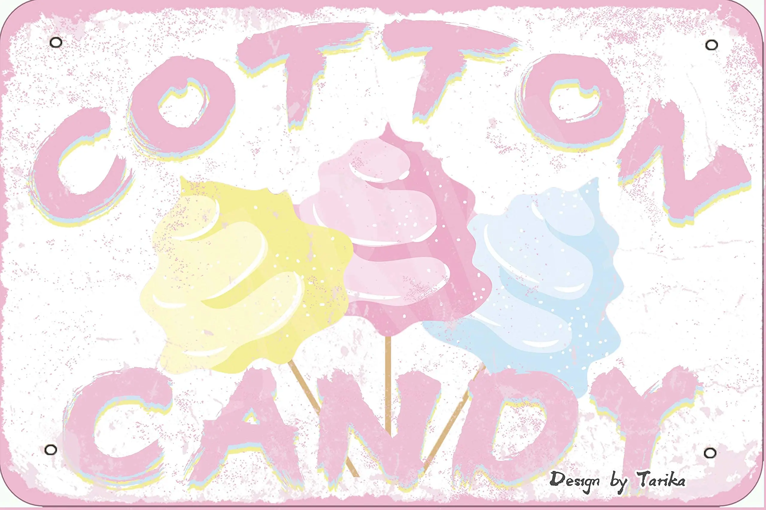 Тарика вата Конфеты олово 8X12 дюймов винтажный вид украшения поделки знак для